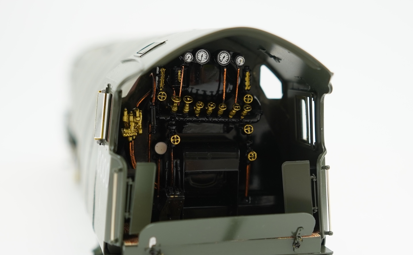An 0 Gauge L.H. Loveless & Co. by F M Models, model of LNER Class W1 ‘Hush Hush’ 10000, 4-6-4 streamlined tender locomotive, powered for two rail operation, with original box.